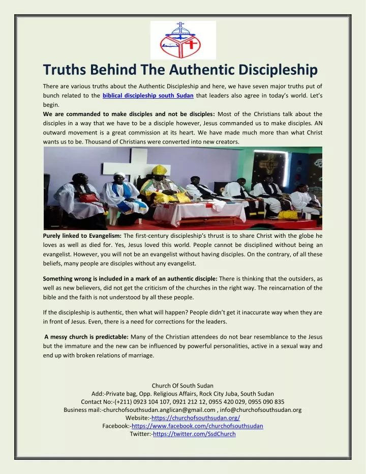 truths behind the authentic discipleship