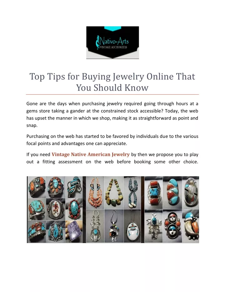 top tips for buying jewelry online that