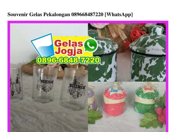 souvenir gelas pekalongan 089668487220 whatsapp