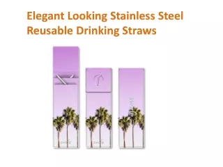 Elegant Looking Stainless Steel Reusable Drinking Straws