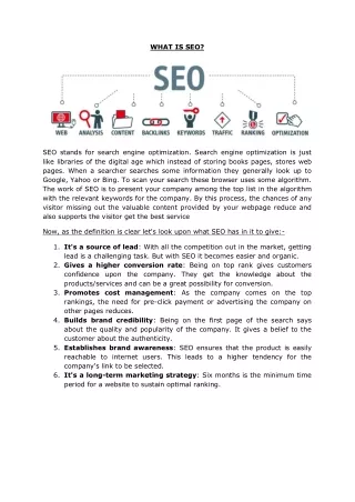 What is SEO? along with its Benefits and Return on Investment