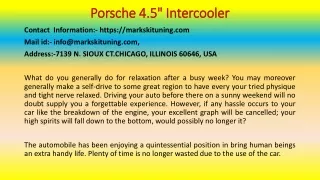 porsche 4 5 intercooler