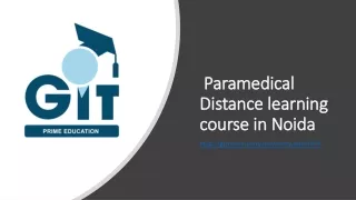 paramedical distance learning course in noida
