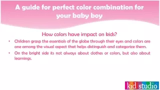 a guide for perfect color combination for your baby boy