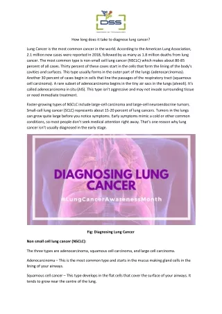 How long does it take to diagnose lung cancer?