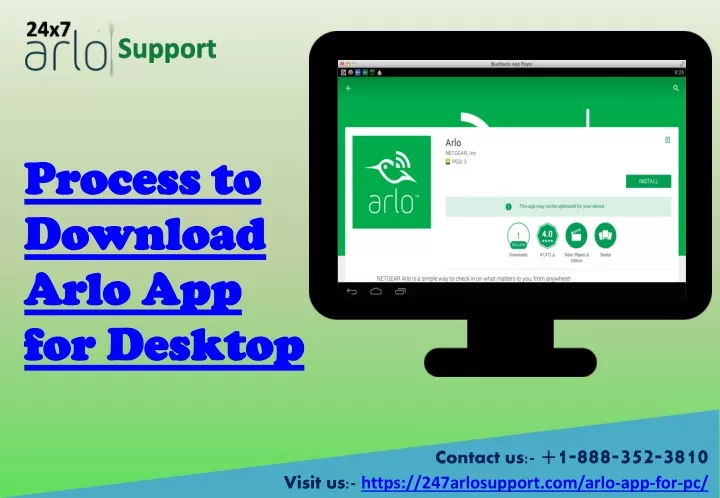 process to download arlo app for desktop