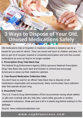 3 Ways to Dispose of Your Old, Unused Medications Safely