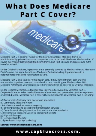 What Does Medicare Part C Cover?