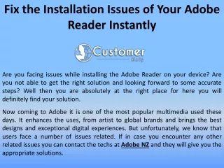 Fix the Installation Issues of Your Adobe Reader Instantly