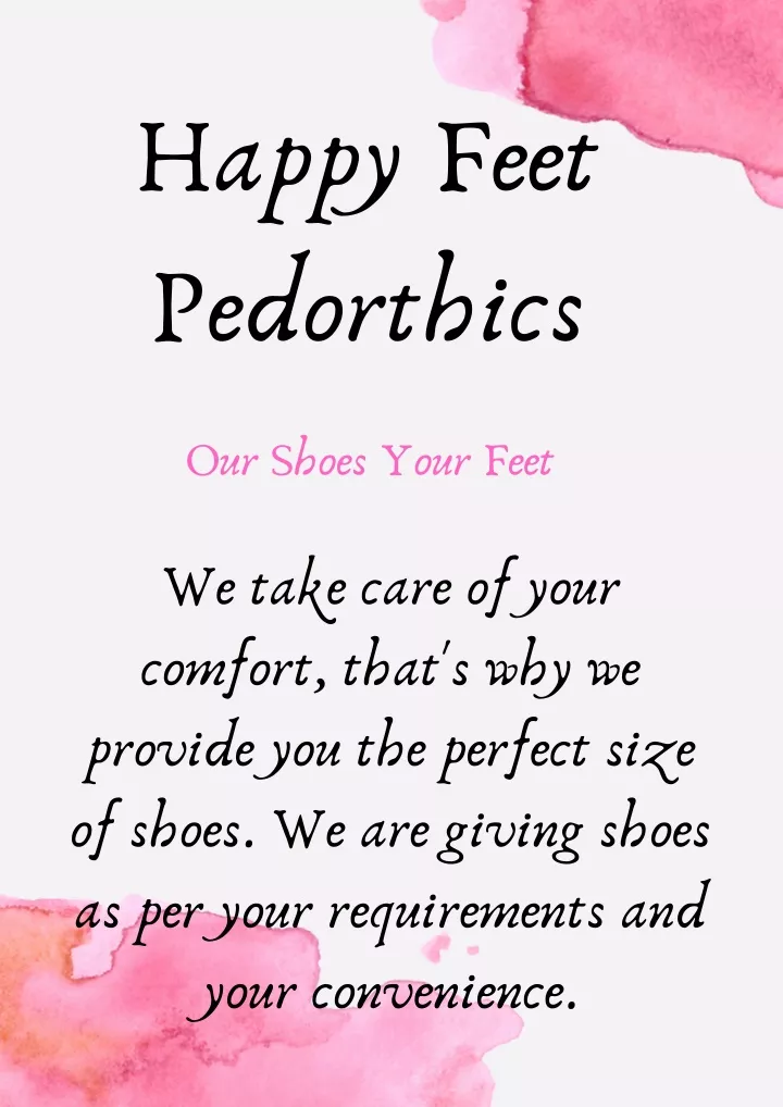 happy feet pedorthics