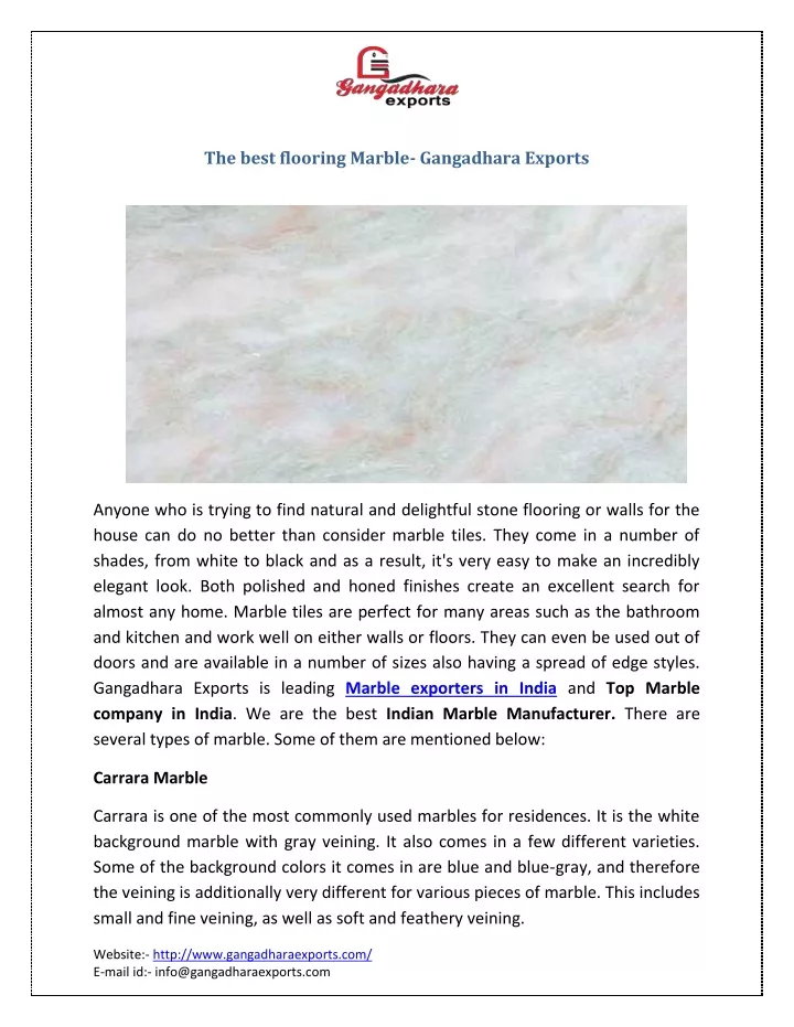 the best flooring marble gangadhara exports