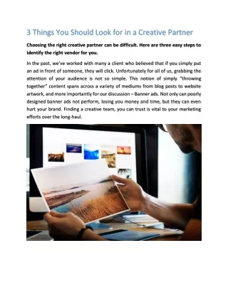 3 things you should look for in a creative partner