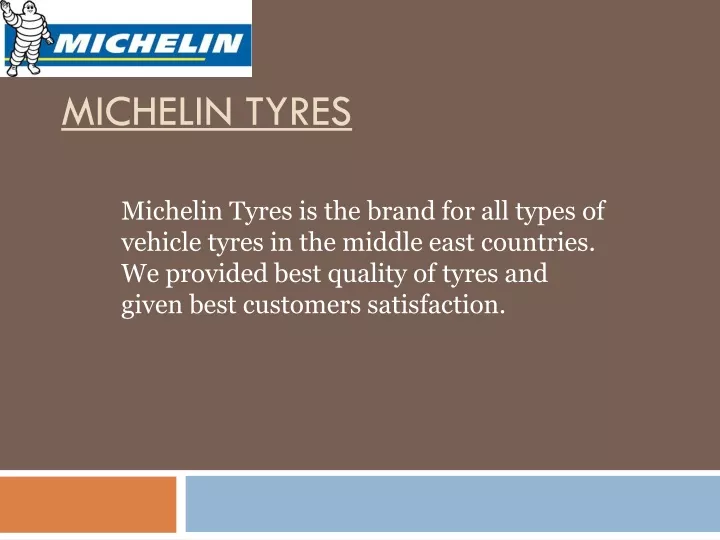michelin tyres