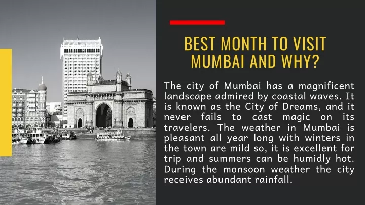 best month to visit mumbai and why the city