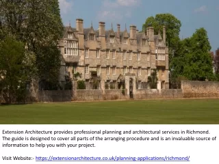 planning applications & architects in Richmond