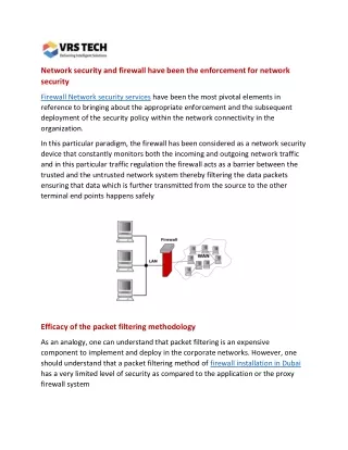 network security and firewall have been