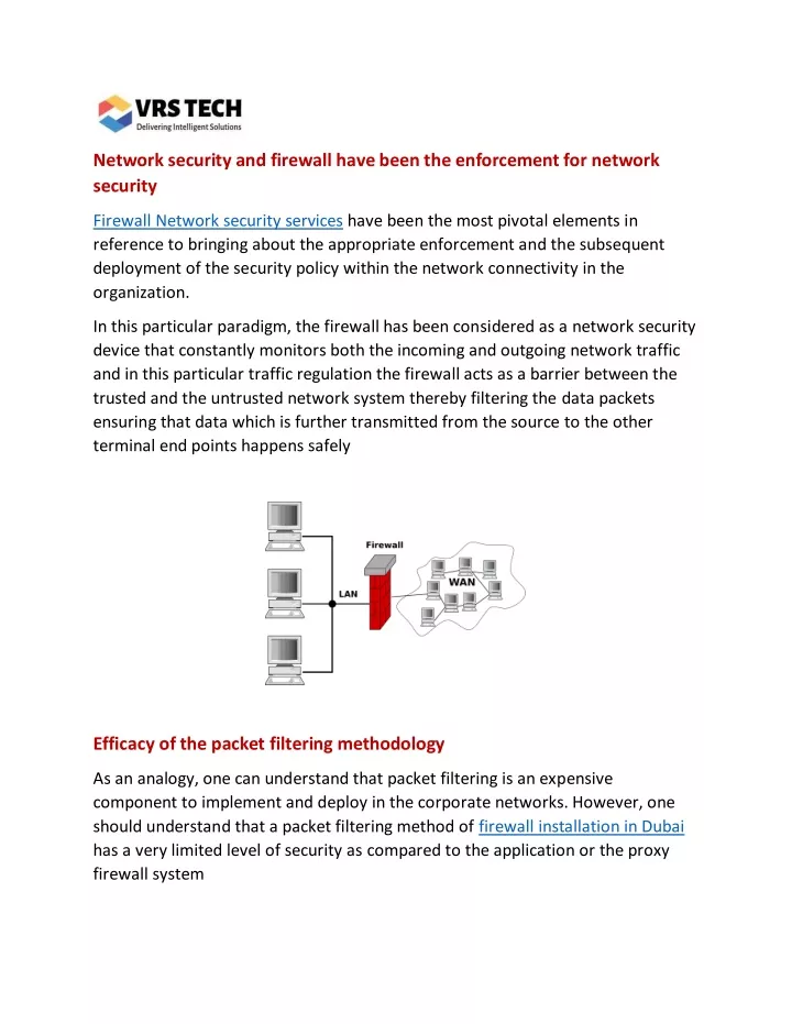 network security and firewall have been