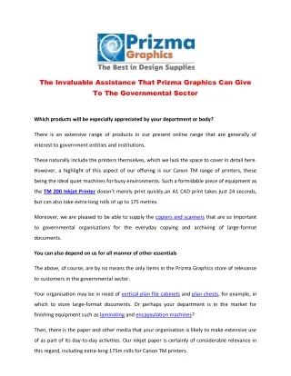 the invaluable assistance that prizma graphics