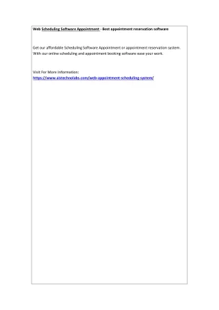 web scheduling software appointment best