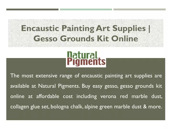 encaustic painting art supplies gesso grounds kit online