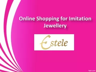 Online Shopping for Imitation Jewellery, Artificial Jewellery Online - Estele.co