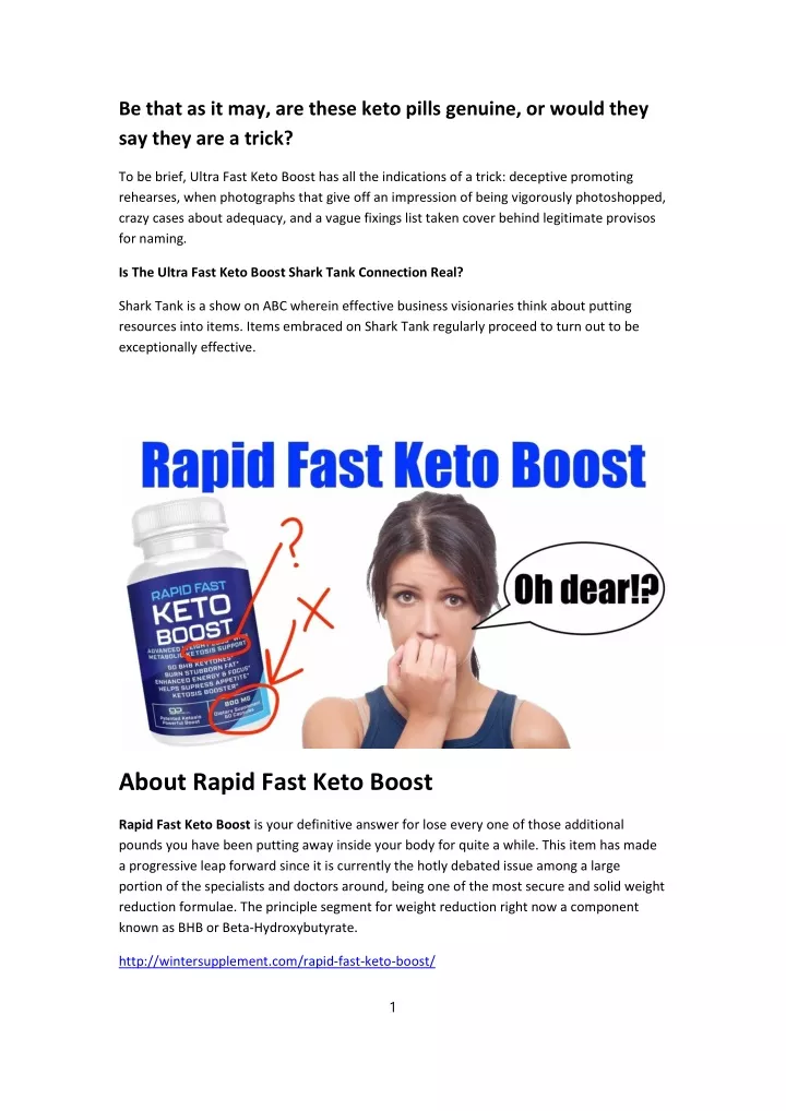 be that as it may are these keto pills genuine