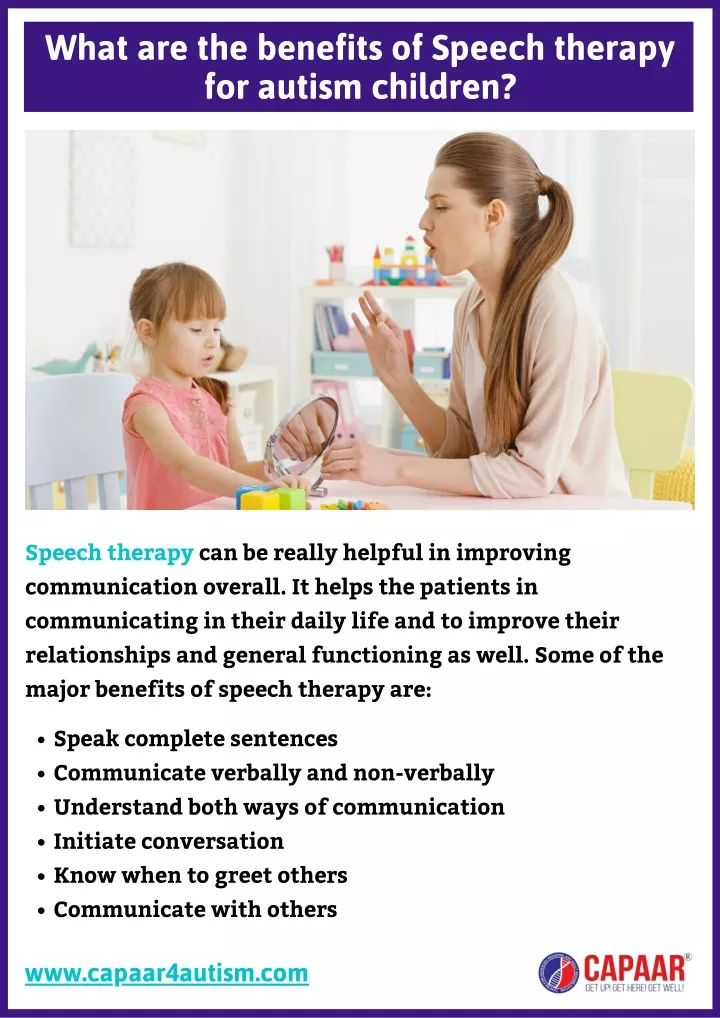 what are the benefits of speech therapy