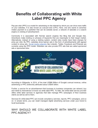 White Label PPC Agency - How It can Benefit You?