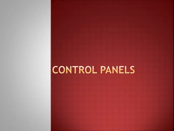 control panels