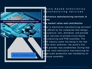 china based electronics manufacturing services