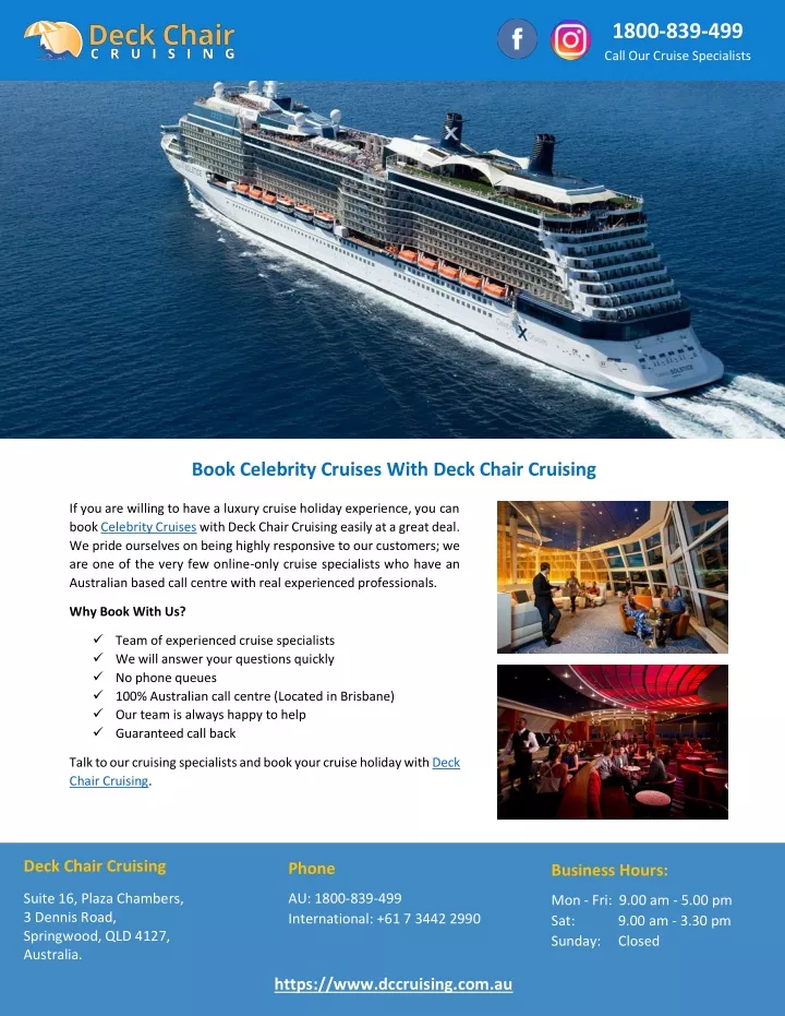 1800 839 499 call our cruise specialists