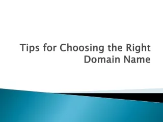 tips for choosing the right domain name