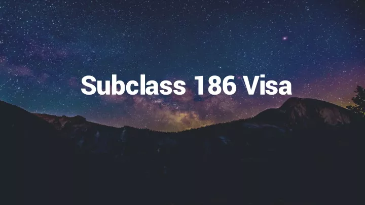 subclass 186 visa
