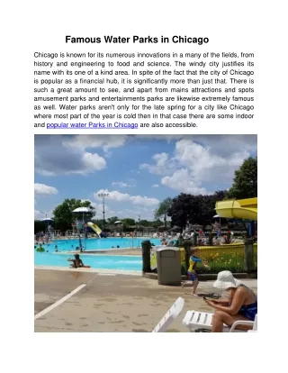 famous water parks in chicago