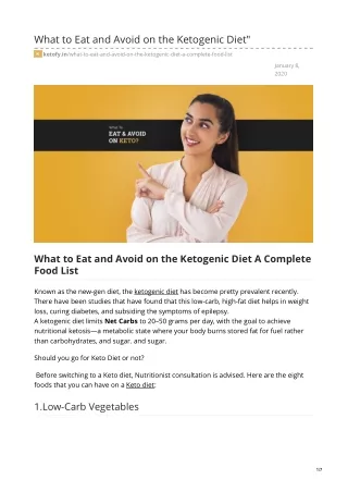 What to Eat and Avoid on the Ketogenic Diet A Complete Food List