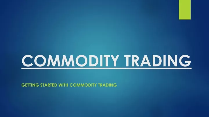 commodity trading