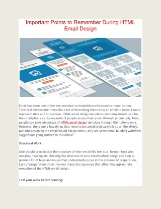 important points to remember during html email
