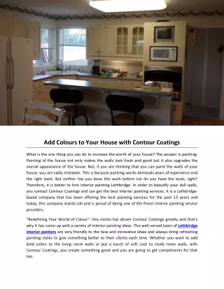 add colours to your house with contour coatings