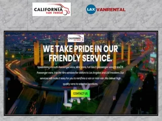 Lax Van Rental Los Angeles California