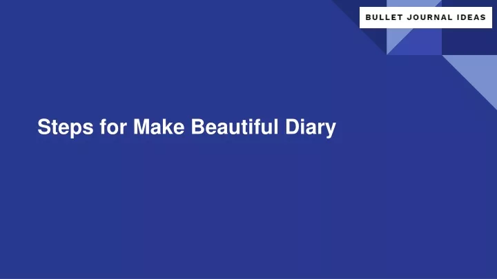steps for make beautiful diary