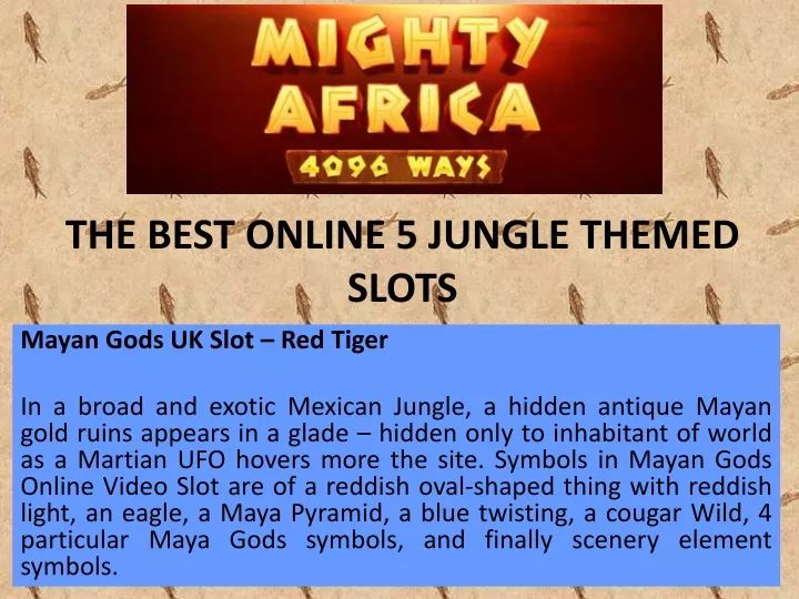 the best online 5 jungle themed slots