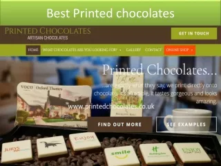 Printed chocolates