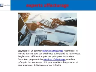 experts affacturage