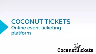 Sell Event Tickets by Using Free Coconut Tickets Platform