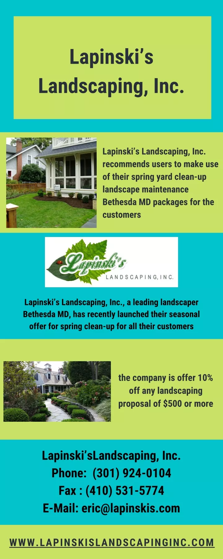lapinski s landscaping inc