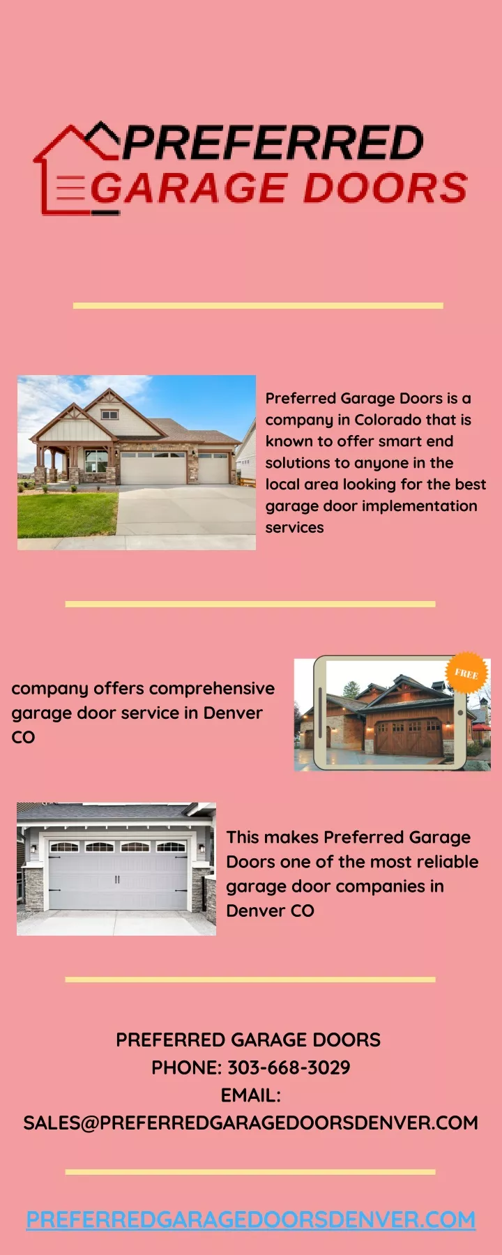preferred garage doors is a company in colorado