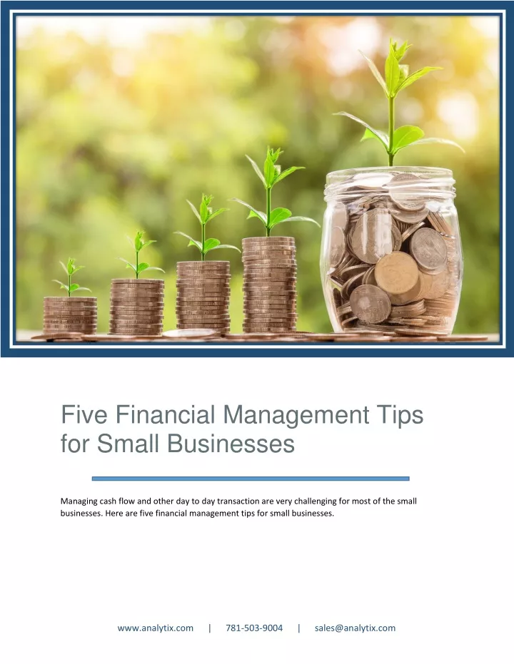 five financial management tips for small