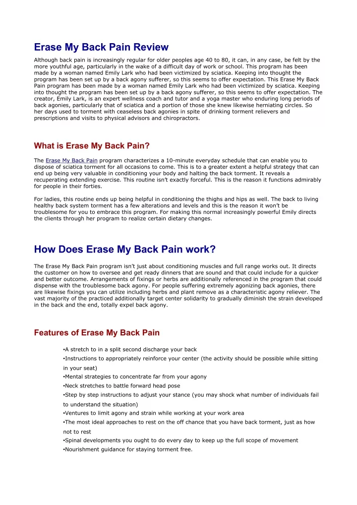 erase my back pain review