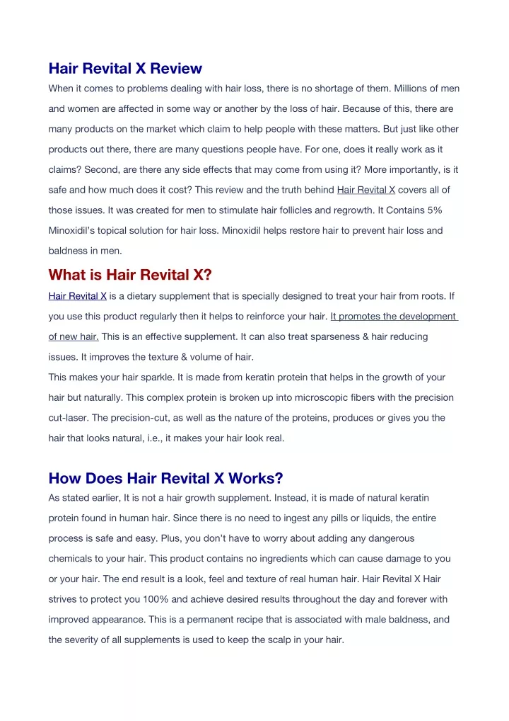 hair revital x review