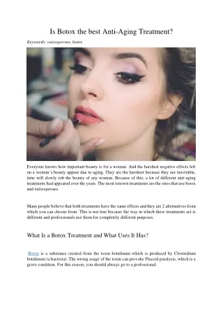 is botox the best anti aging treatment